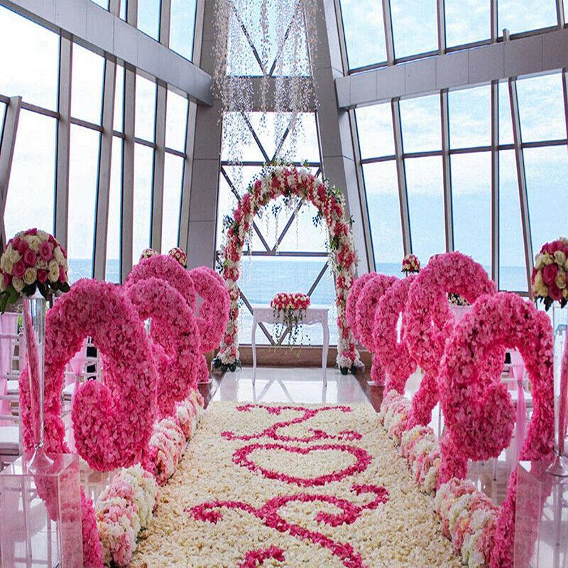 1000 pcs Silk Rose Petals for Weddings and Events - Setting Sun Red - view 11