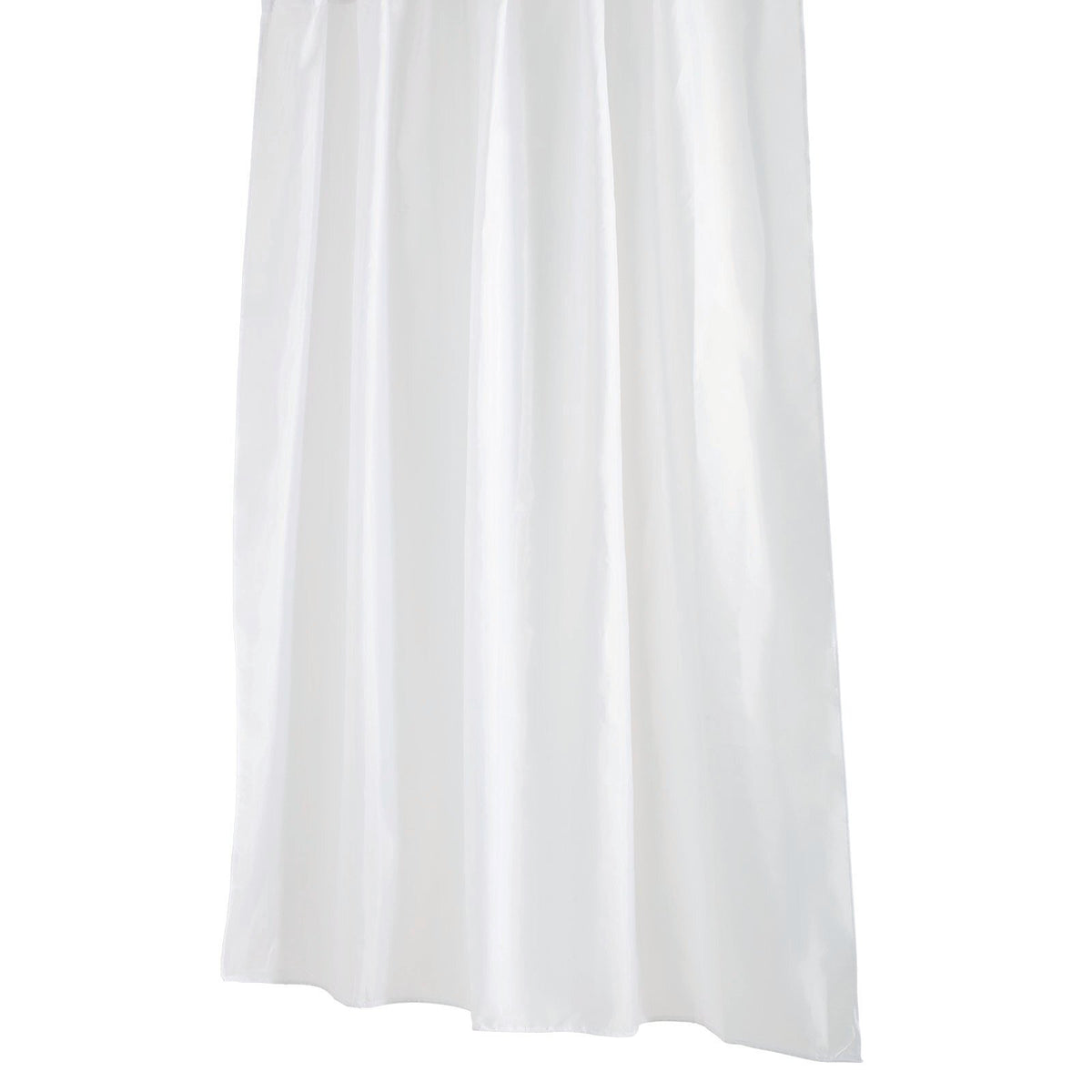 Barelli 180 x 180cm White Polyester Shower Curtain, Plain, 12 Rings