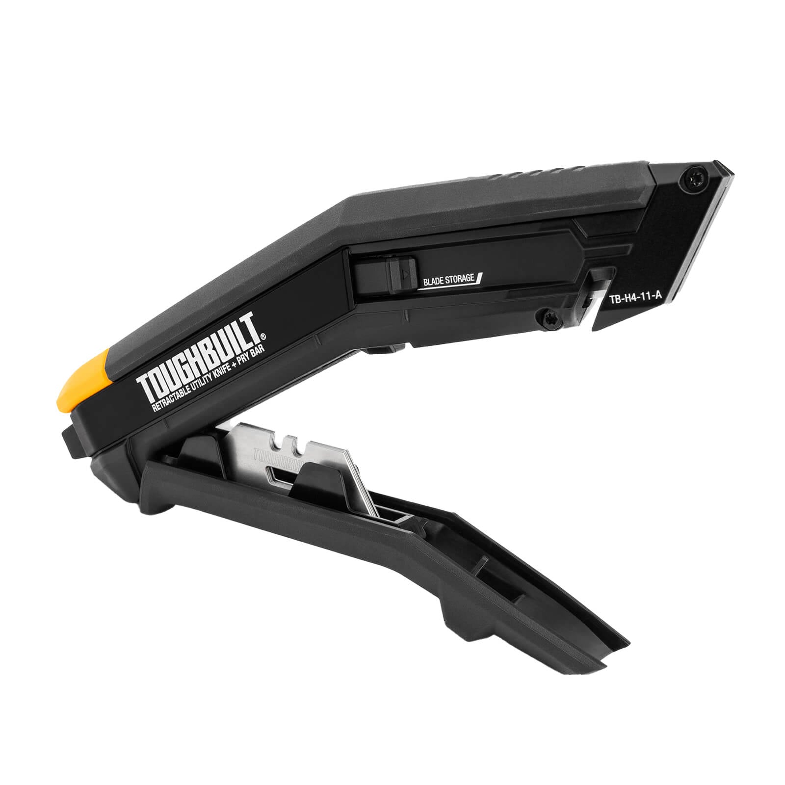ToughBuilt Angled Utility Knife with Pry Bar, Retractable 5-Blade