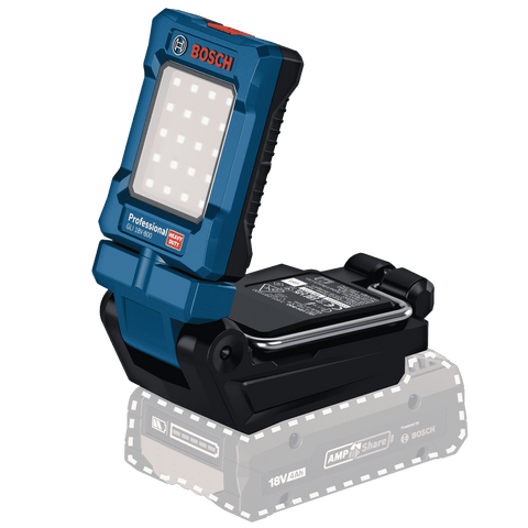 Bosch 18V Professional 800lm Work Light with 360° Swivel & 180° Tilt - Skin Only GLI 18V-800