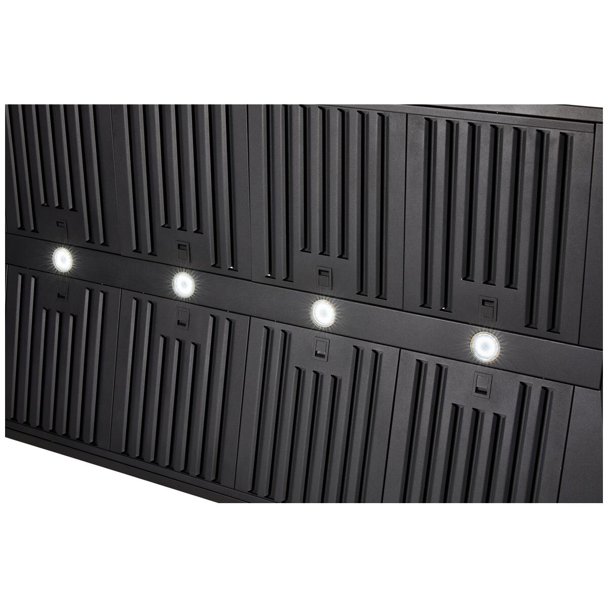 Schweigen 150cm BBQ Canopy Rangehood - Matte Black, 2500m³/h, Twin Internal Motors, Remote - CL7375BPAK