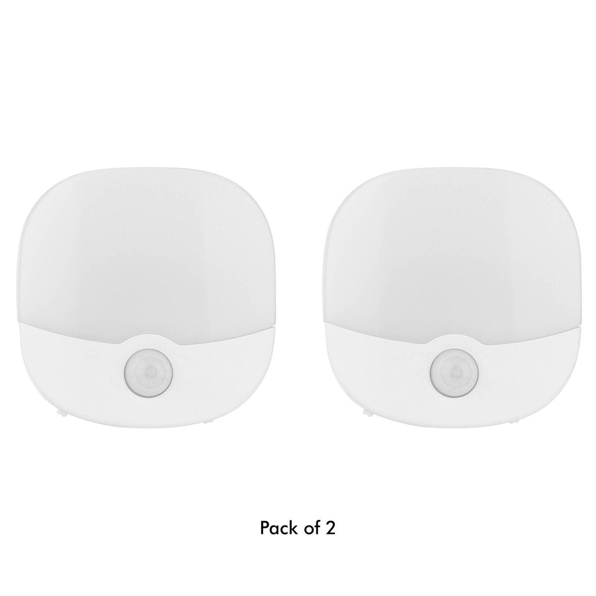 Arlec 67 x 22mm White Rechargeable Motion Sensor Square Night Light - 2 Pack NL4299
