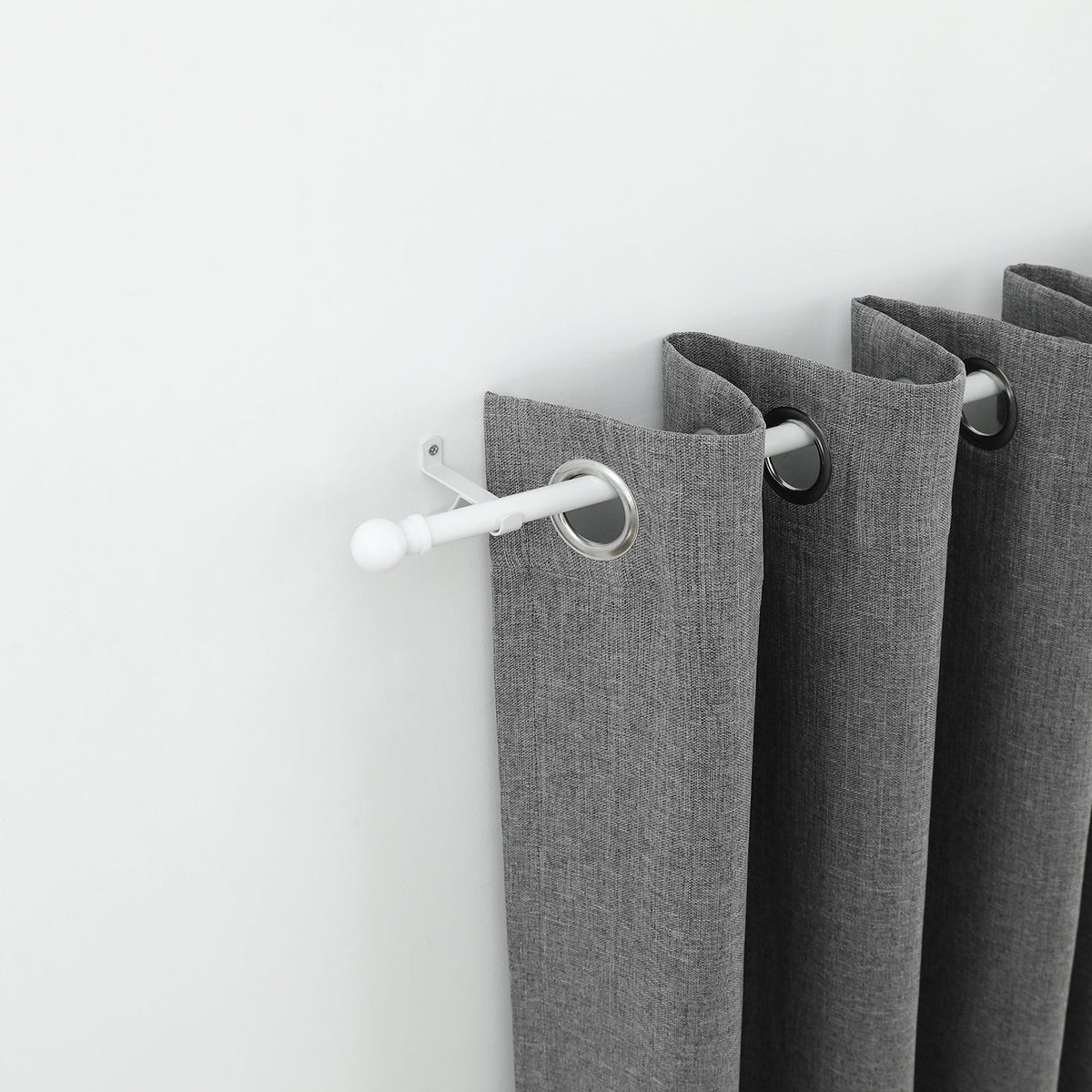 Windoware 16mm White Single Stayed Curtain Rod Bracket - Metal, 2 Pack