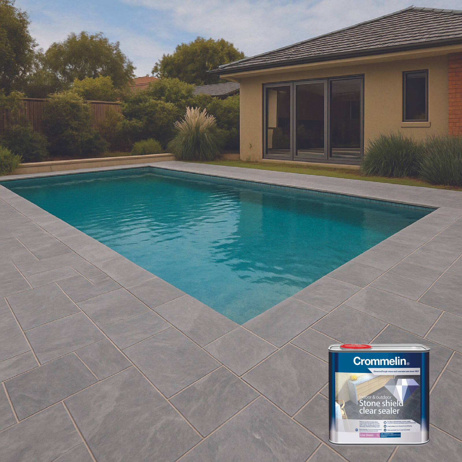 Crommelin DiamondTough Stone Shield Clear Sealer 3L - Waterborne Indoor & Outdoor