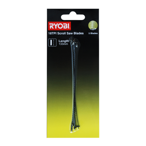 Ryobi Scroll Saw Blade 5 Pack - 18 TPI - 2mm x 130mm - Steel - SuperSaverAU - view 1