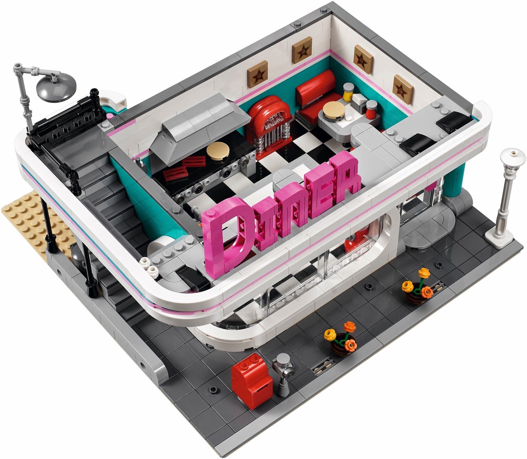LEGO 10260 Downtown Diner - Modular Building Kit - SuperSaverAU - view 6
