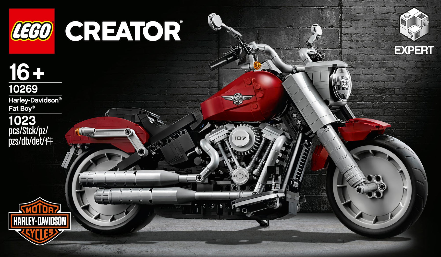 LEGO 10269 Harley-Davidson Fat Boy Motorcycle Model Kit - SuperSaverAU - view 3