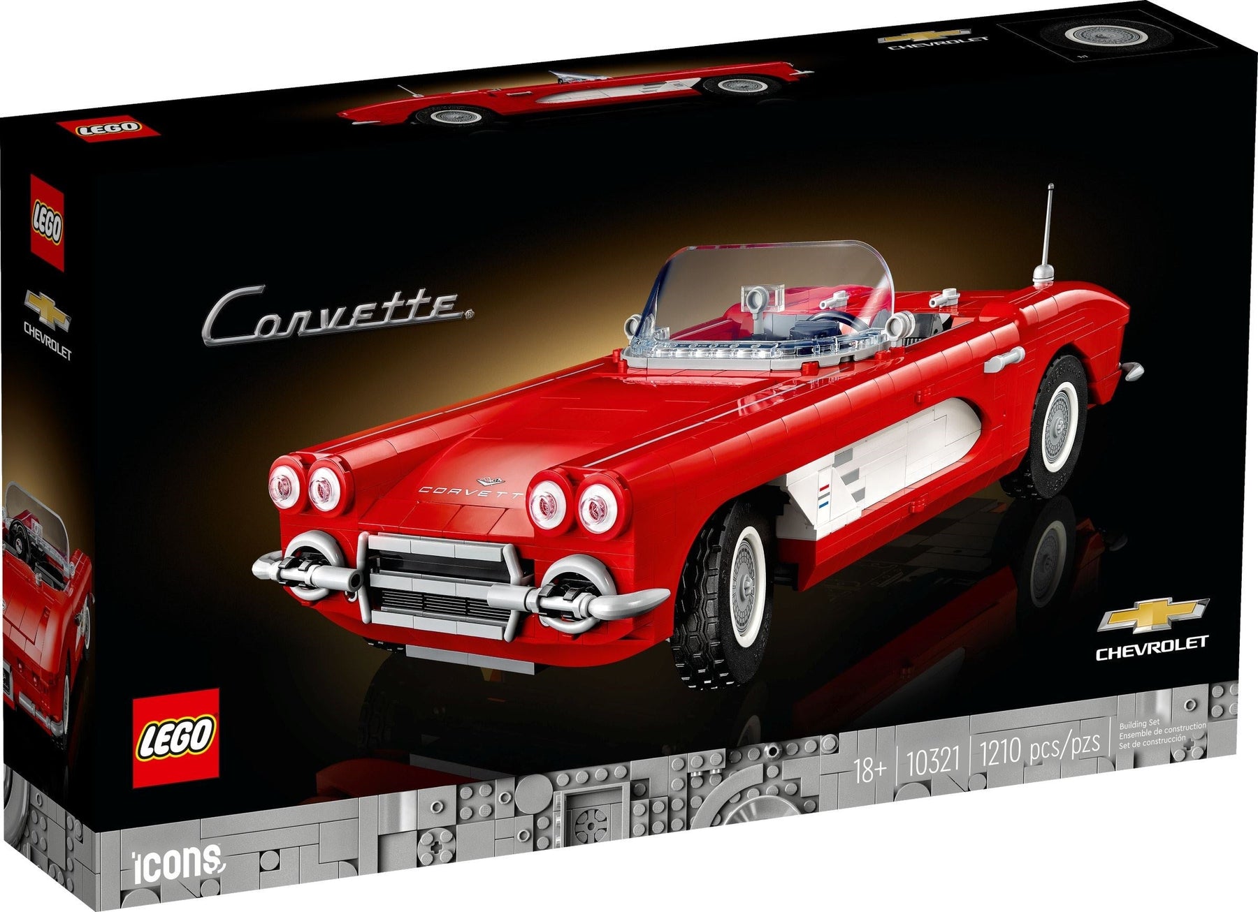 LEGO Icons 10321 Chevrolet Corvette - SuperSaverAU - view 1