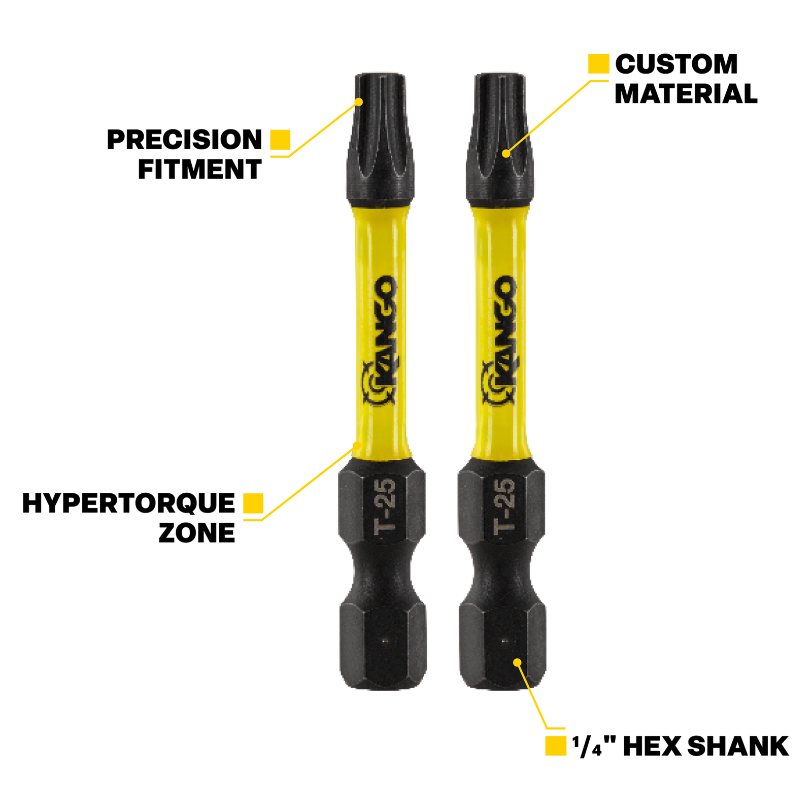 Kango HyperTorque TX25 50mm Impact Driver Bit - 5 Pack, Magnetic Tip