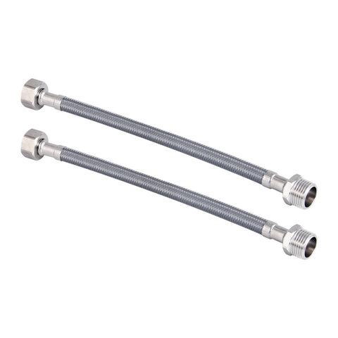 EnduraSeal 150mm Silver Flexible Braided Extension Water Connector 2 Pack 500kPa