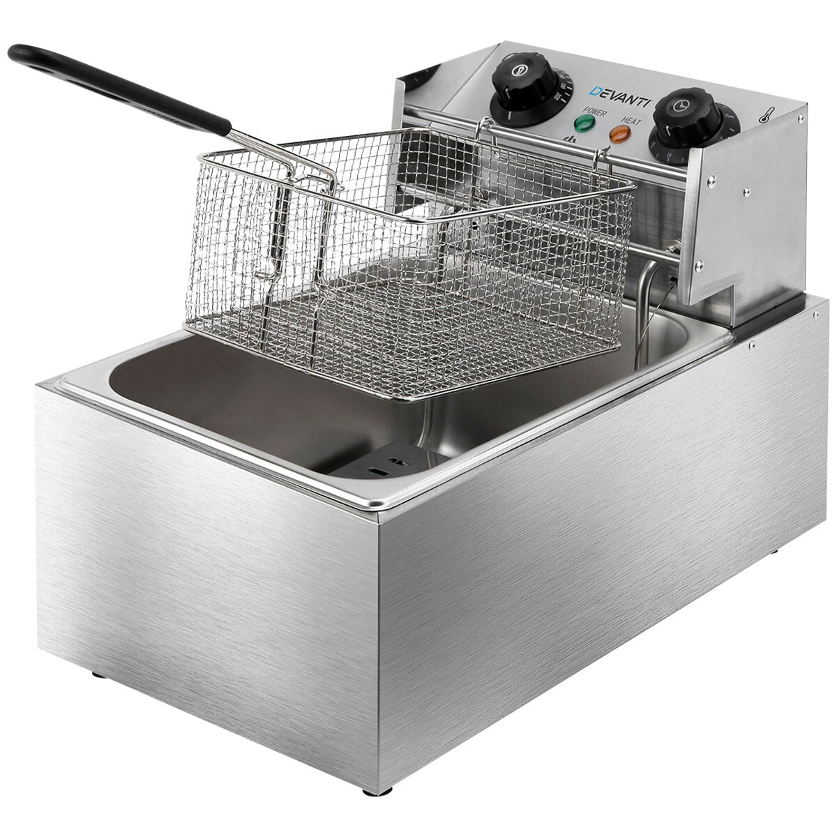Devanti Electric Commercial Chip Cooker Deep Fryer CDF-D4C-SINGLE - SuperSaverAU - view 2