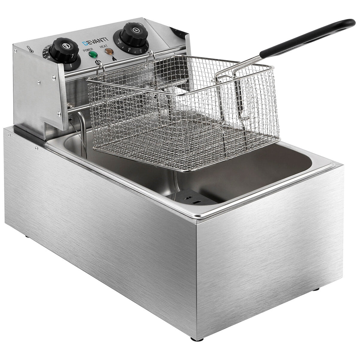 Devanti Electric Commercial Chip Cooker Deep Fryer CDF-D4C-SINGLE - SuperSaverAU - view 1