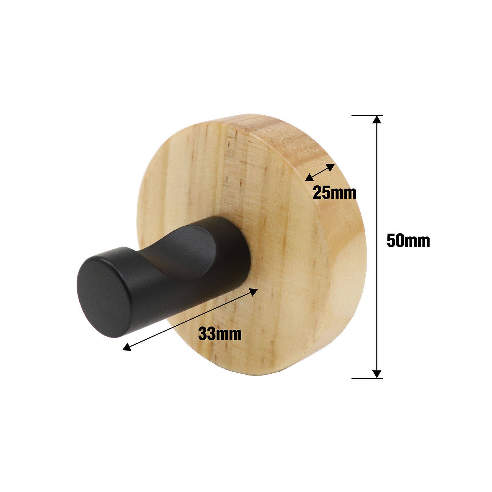Adoored Natural Timber Robe Deco Hook for Coats, Bags & Robes