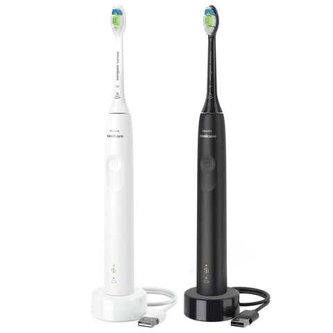 Philips Sonicare 3100 Range Black And White Bundle Pack Toothbrush - SuperSaverAU - view 1
