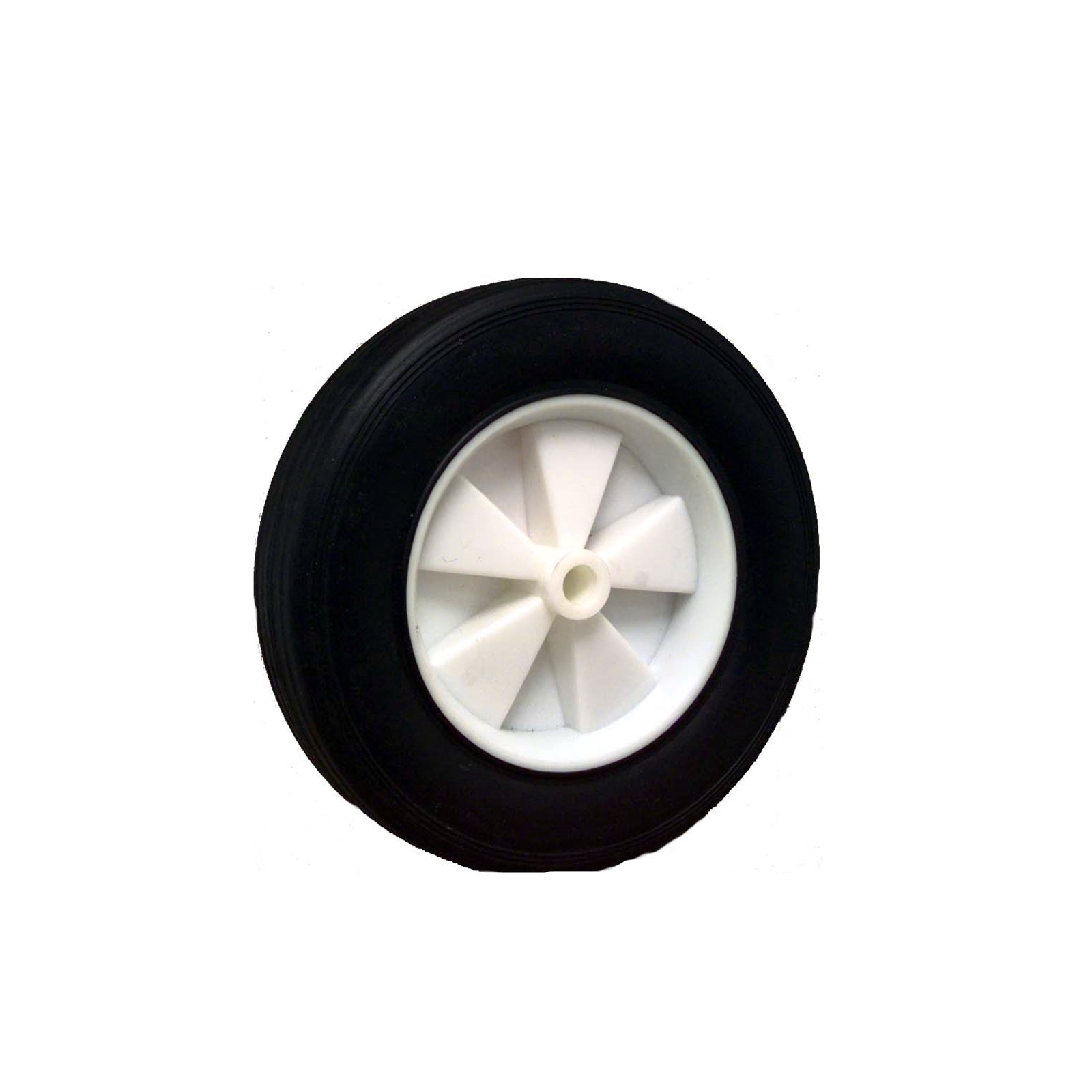 Move It 200mm Black Rubber Tyre With White Plastic Centre 70kg