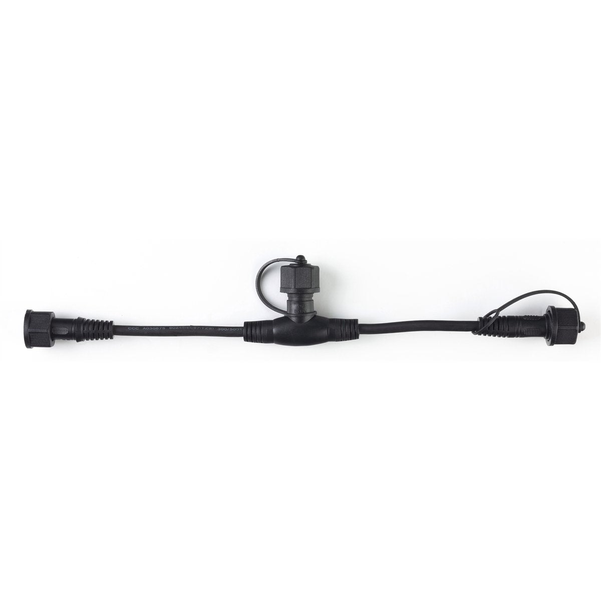Brilliant 12V Black T-Piece RGB Garden Light Connector 20936/06