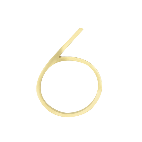 Sandleford Toorak Number 6 120mm Brass House Number