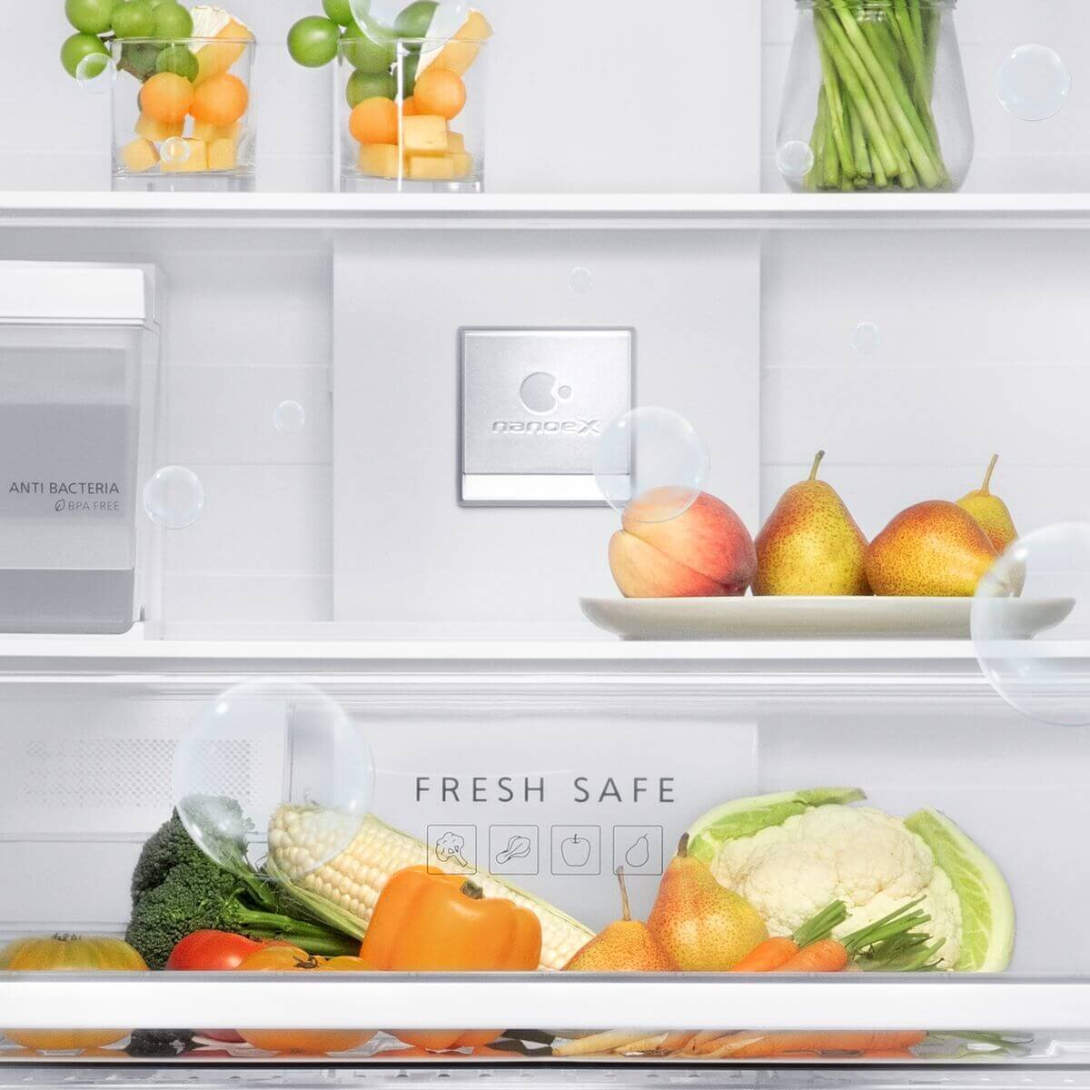 Panasonic French Door Fridge - Matte Metallic Black, nanoe X, Prime Fresh Soft-Freezing - NR-CW530HWKA