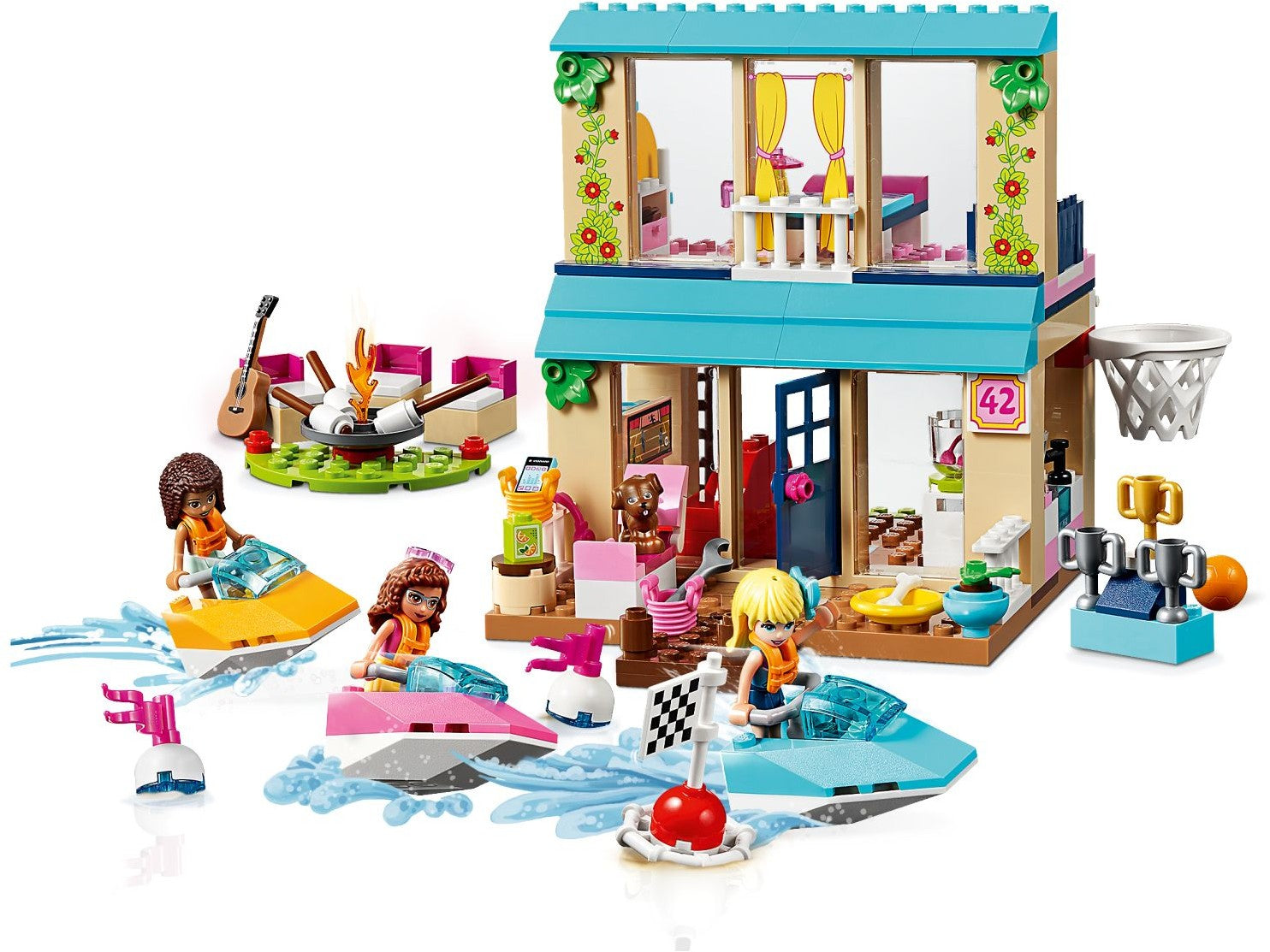 LEGO 10763 Stephanie's Lakeside House: Build, Play & Race! - SuperSaverAU - view 2