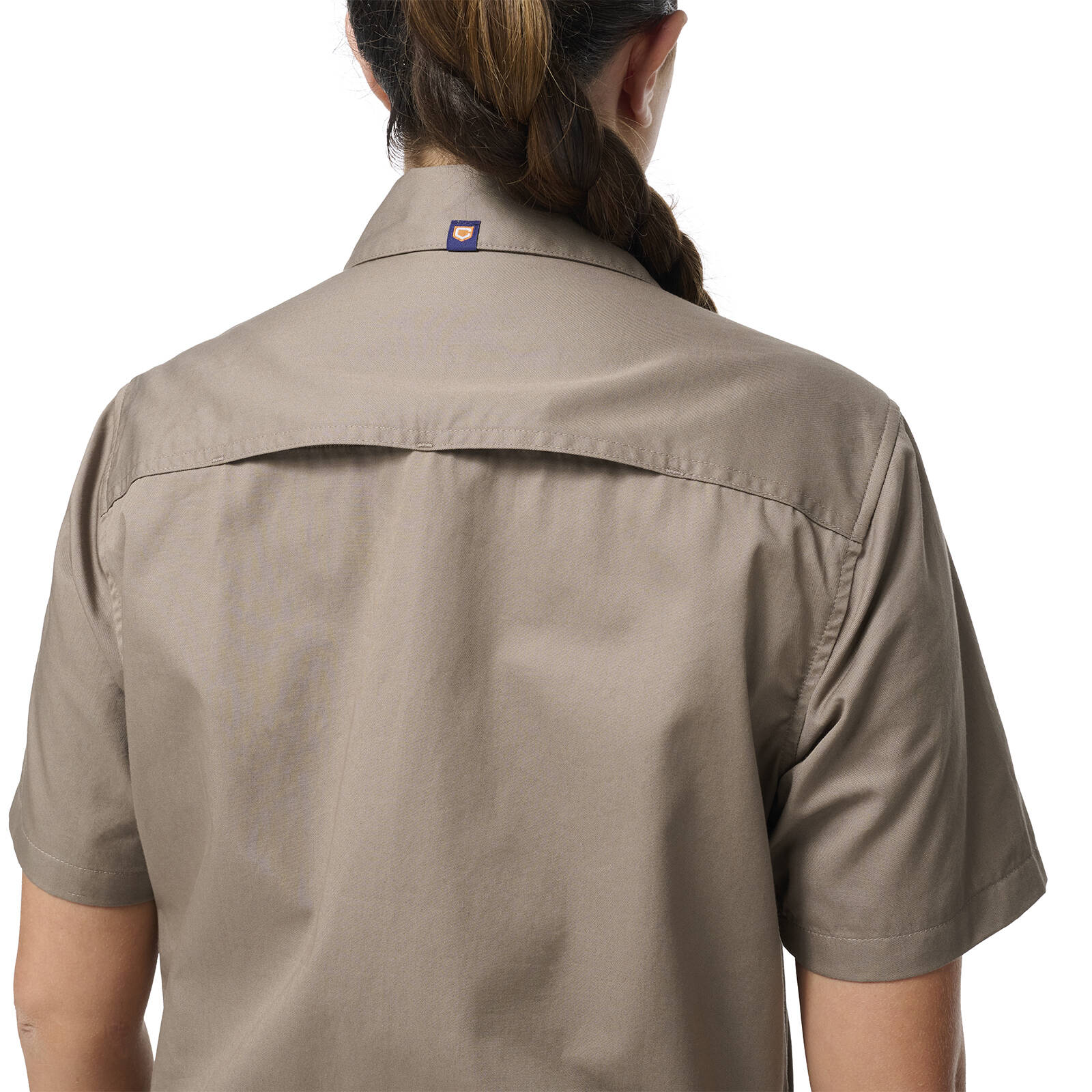 Citeco Women's Short Sleeve Shirt Khaki Size 12 - 100% Cotton