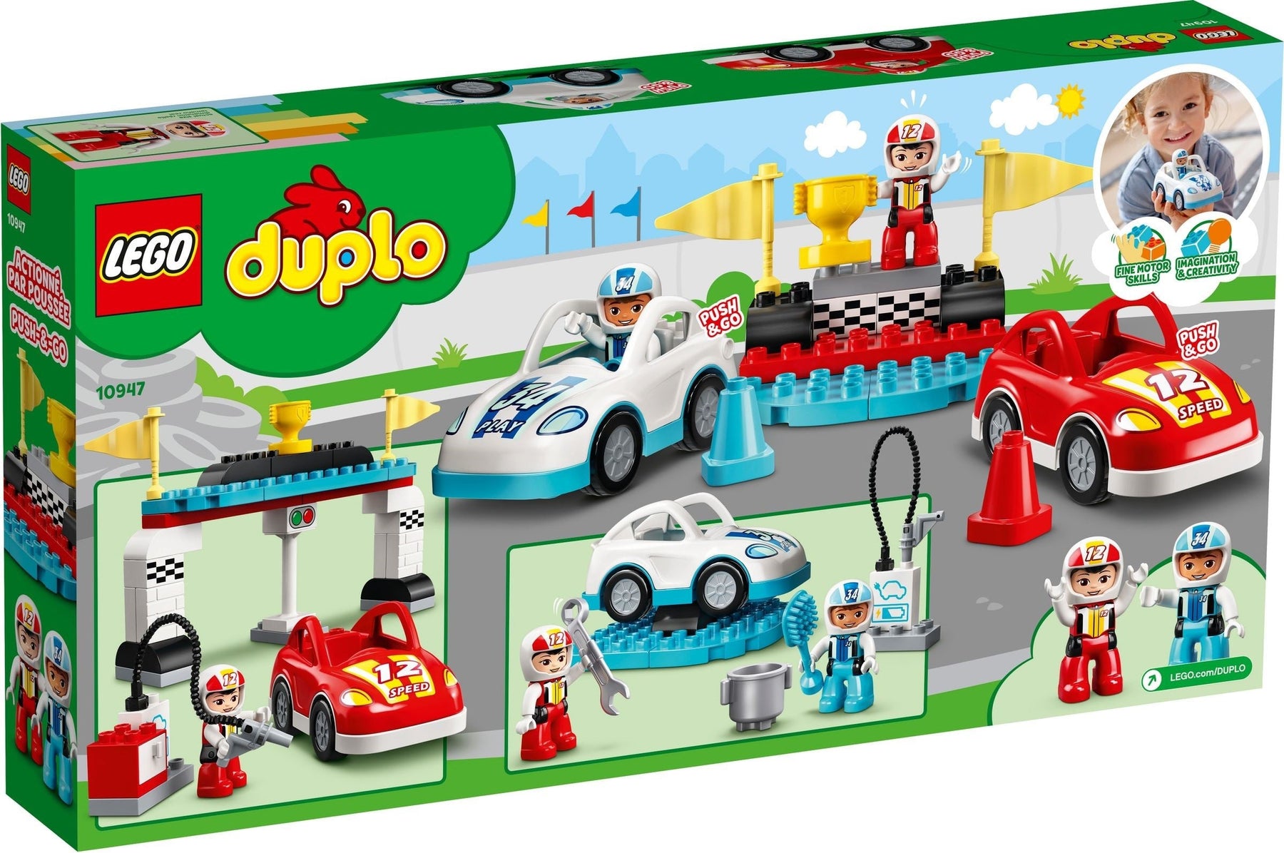 LEGO 10947 DUPLO Town Race Cars Playset - SuperSaverAU - view 2