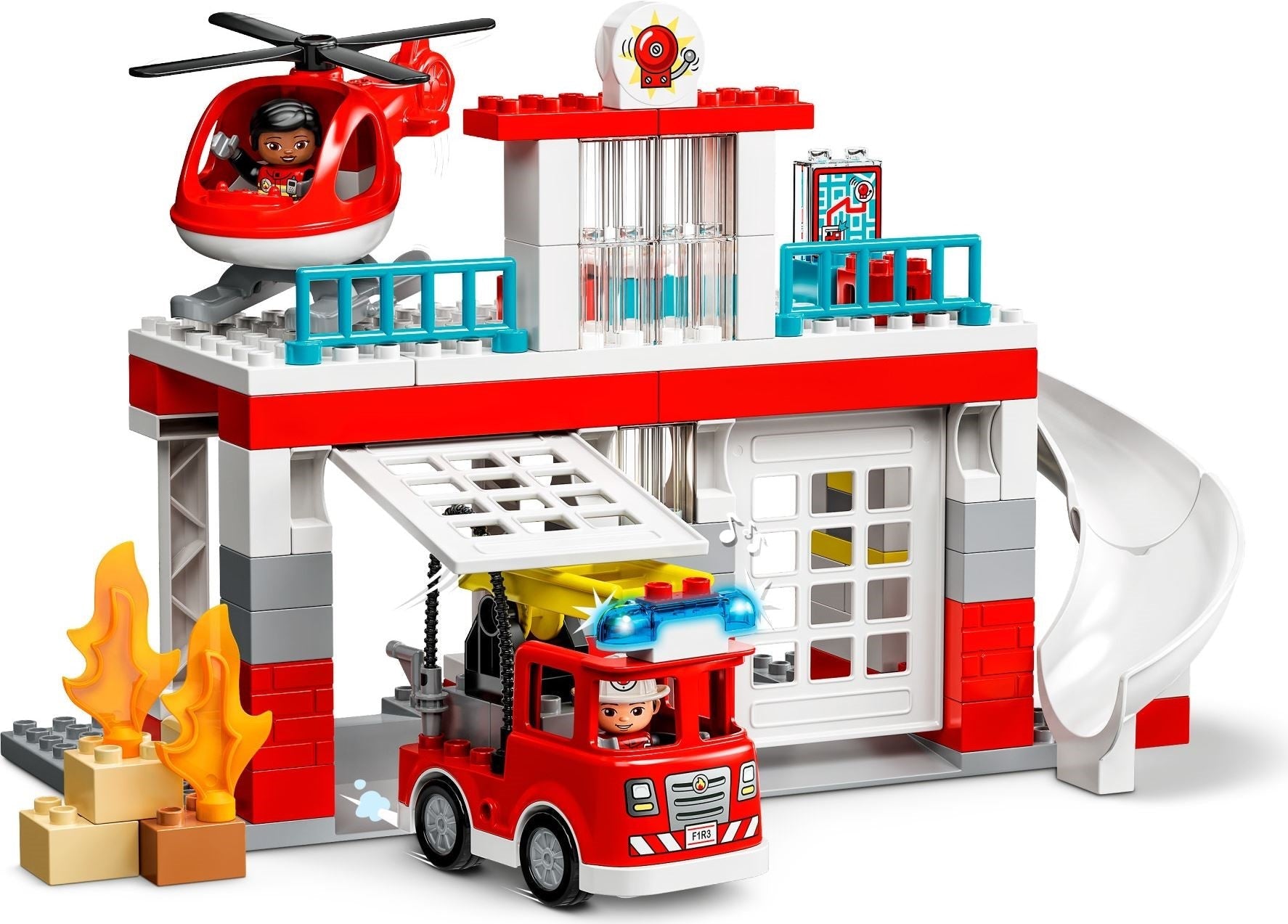 LEGO 10970 DUPLO Rescue Fire Station & Helicopter - SuperSaverAU - view 3
