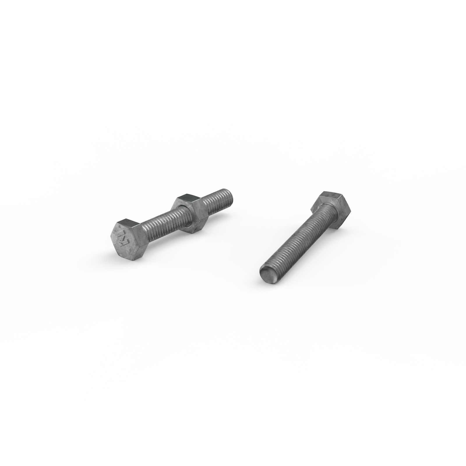 Zenith M6 x 40mm Hot Dipped Galvanised Hex Head Bolt and Nut, 4.6 Grade Steel
