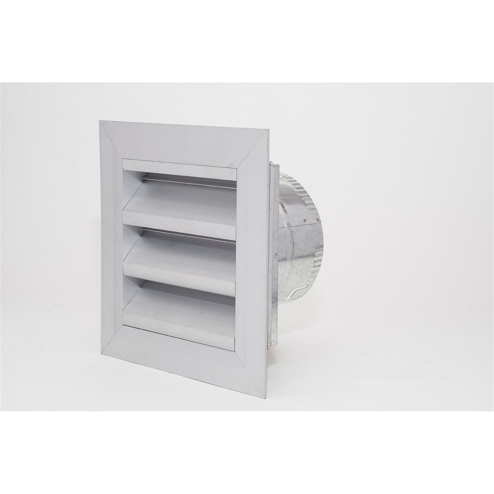 Pacific Air 125mm Round Aluminium Weatherproof Louvre Vent - Galvanised Steel Neck, Grey