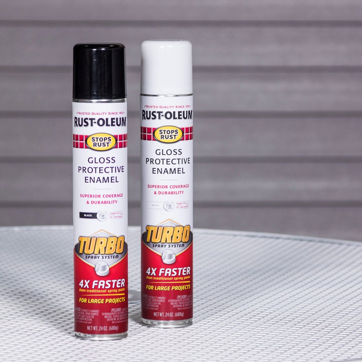 Rust-Oleum 680g Gloss Black Stops Rust Turbo Spray Paint