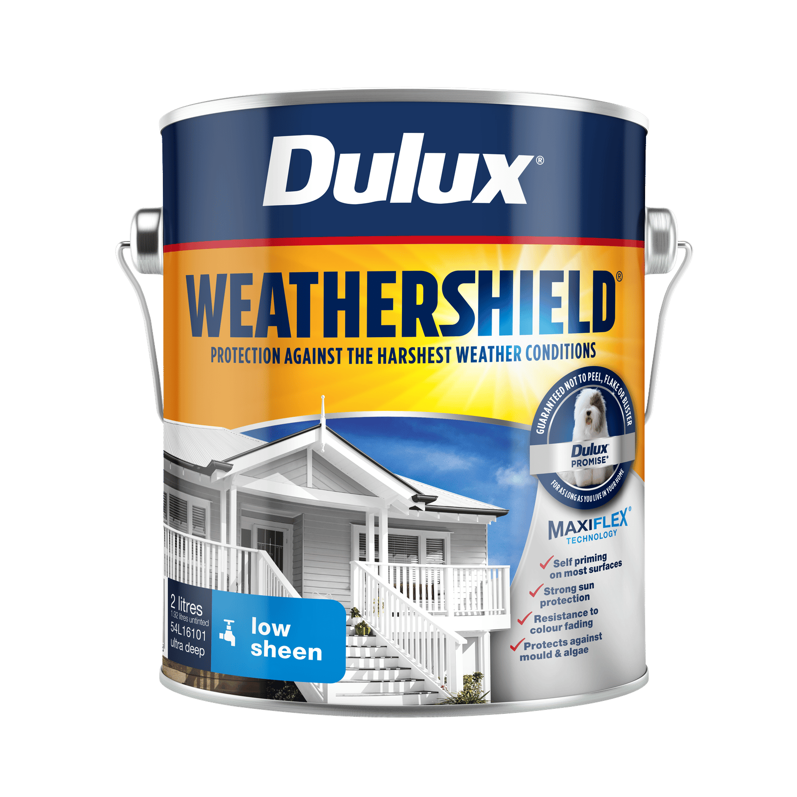 Dulux Weathershield 2L Ultra Deep Semi Gloss Exterior Paint Tintable