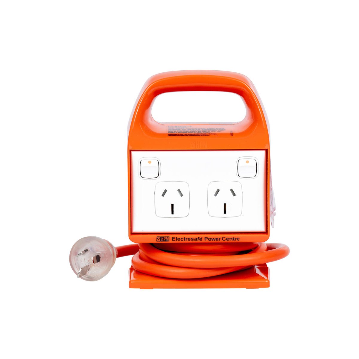 HPM Electresafe 15A Power Centre with RCD Safety Switch, Orange