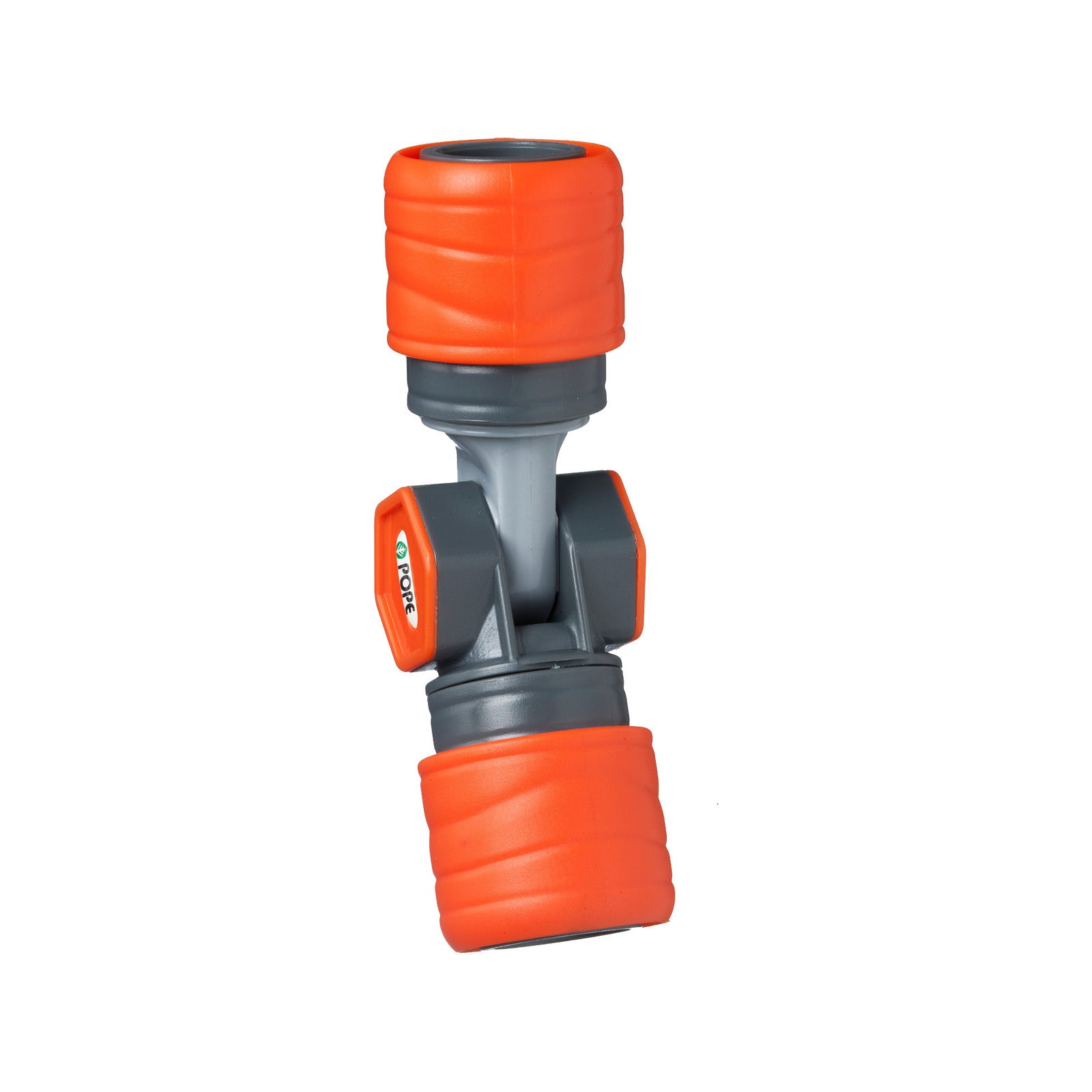 Pope 12mm Swivel 2 Way Snap-On Hose Coupler - ABS Plastic, Outdoor