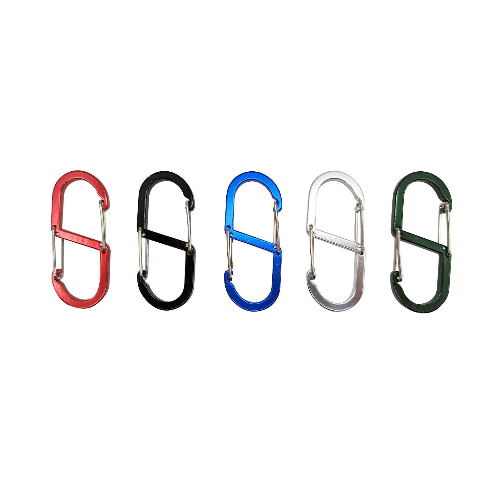 Key Essentials Key Ring Carabiner with 2 Steel Gates 70mm Assorted