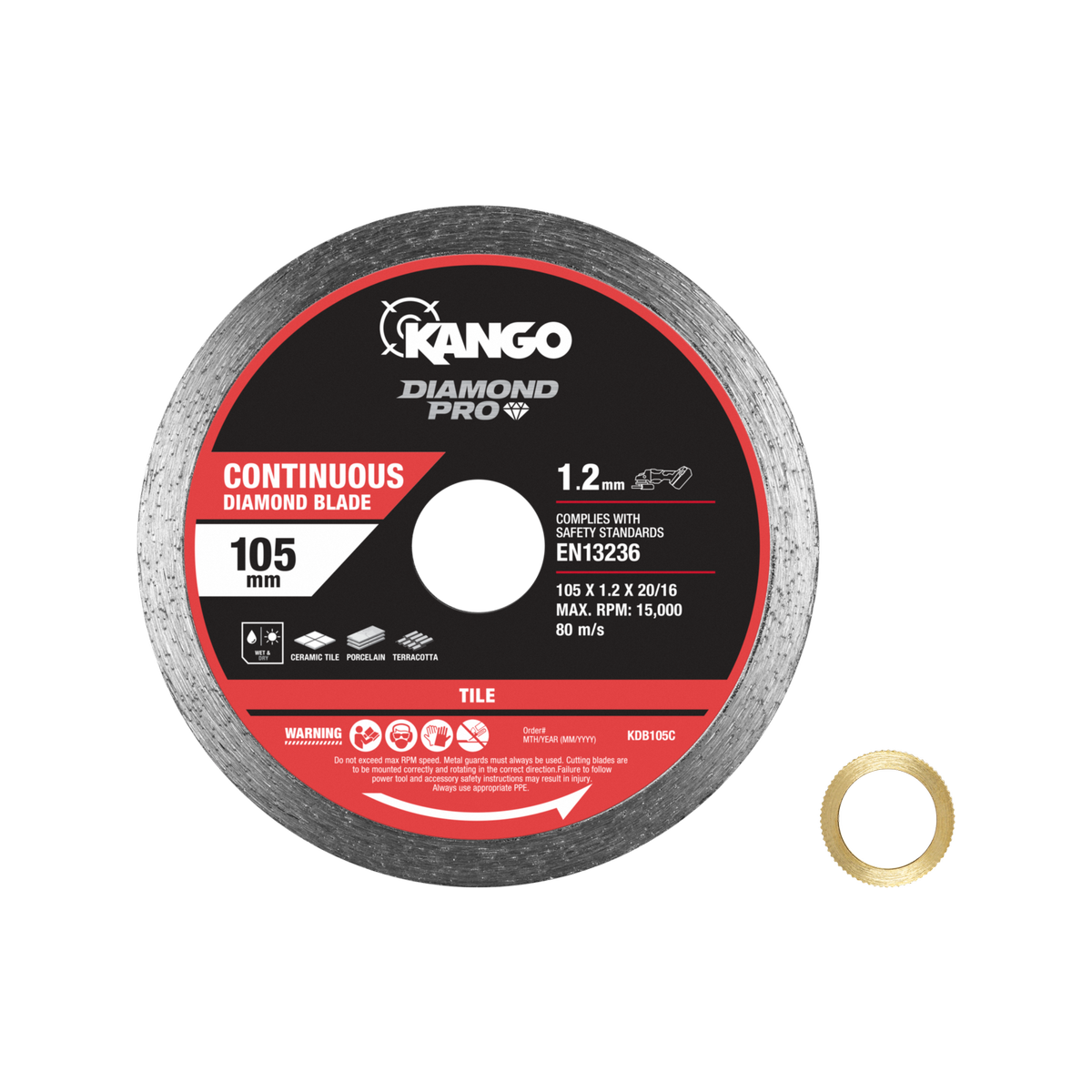 Kango 105mm Continuous Rim Diamond Saw Blade KDB105C