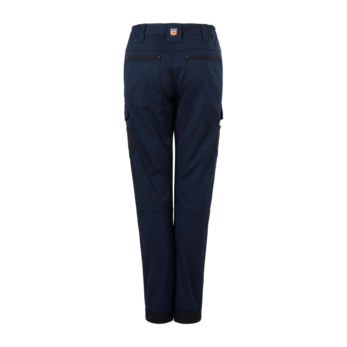 Citeco Women's Navy Cargo Pant - Cotton Stretch Twill, Size 14