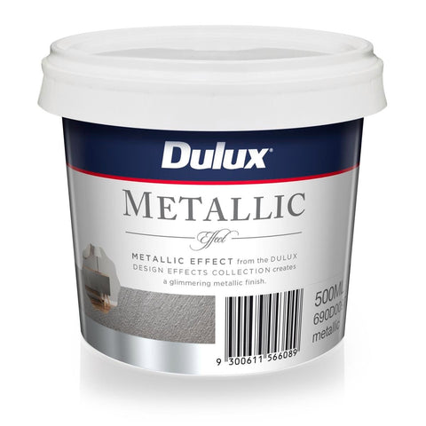 Dulux Design Metallic Effect Paint 5L - Silver - Water Based - Glimmering Finish - SuperSaverAU - view 1