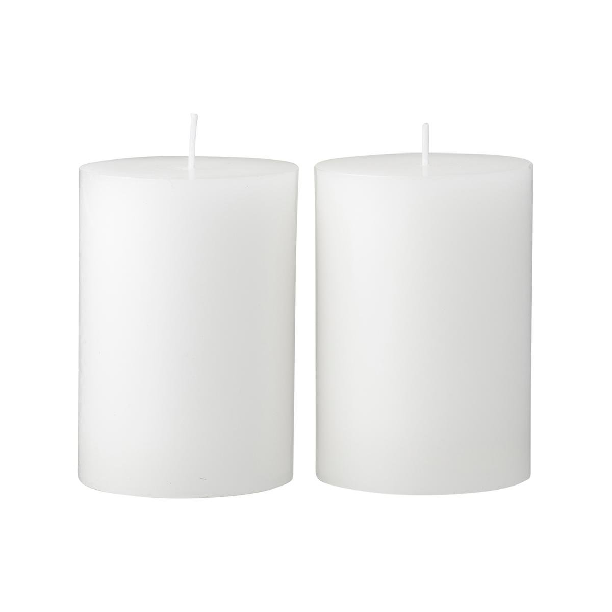 Citronella 10cm White Pillar Candle 2 Pack - Mosquito Repellent Outdoor
