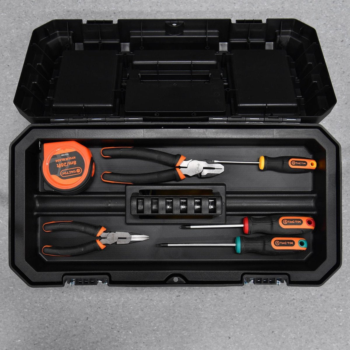Tactix Tool Box - 507mm - Polypropylene - Compact Design - SuperSaverAU - view 3
