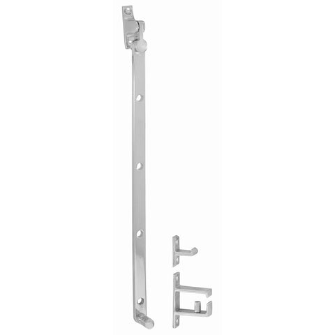 Delf 280mm Satin Chrome Casement Stay - Side Fix
