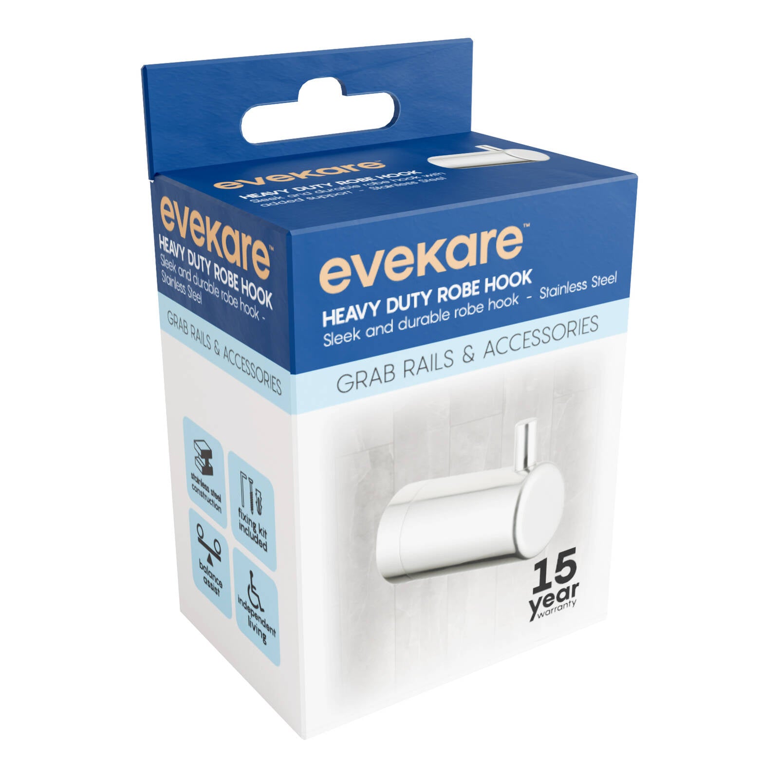 Evekare Stainless Steel Heavy Duty Robe Hook for the Bathroom