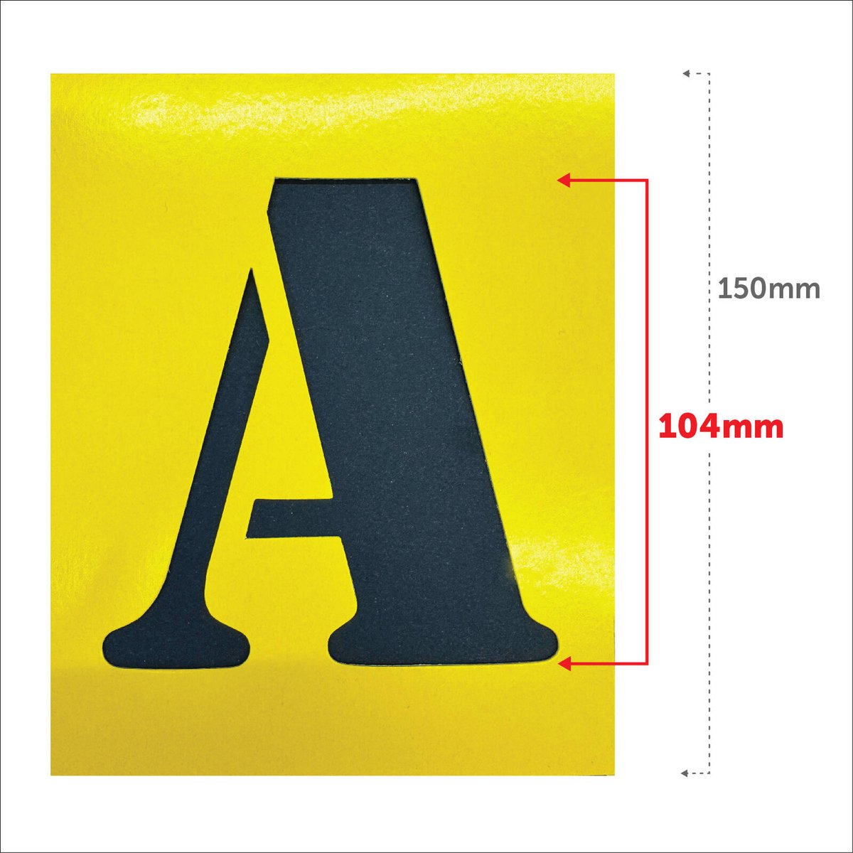 Sandleford 150mm A-Z Cardboard Stencil Kit - 104mm Letter Size, Weather Resistant