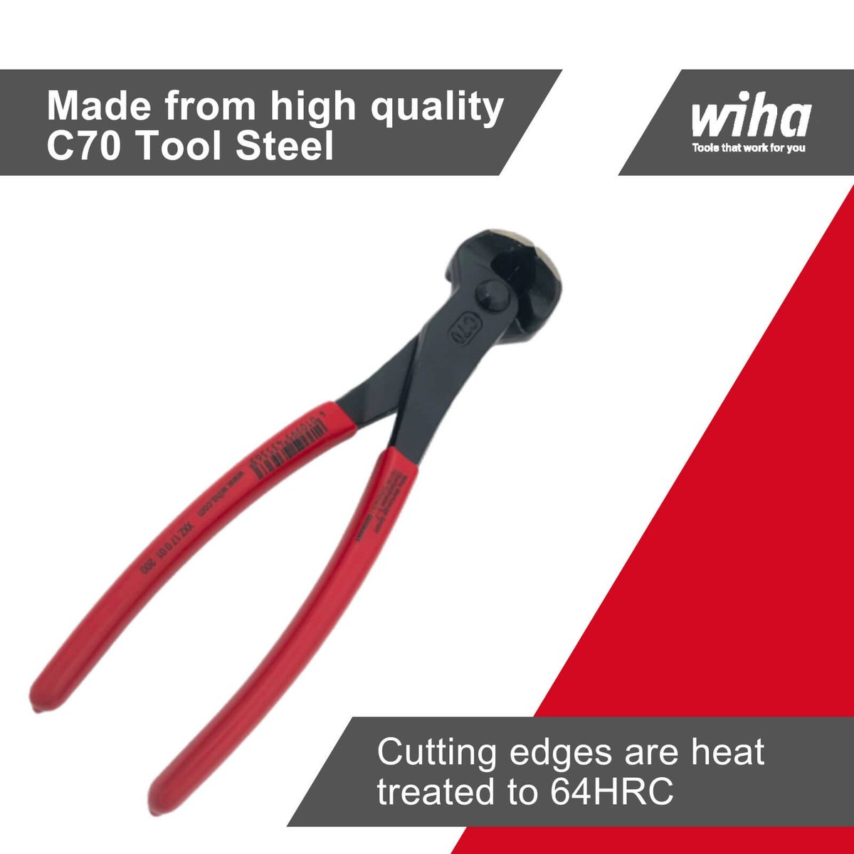 Wiha 280mm Concreters Nippers C70 Tool Steel