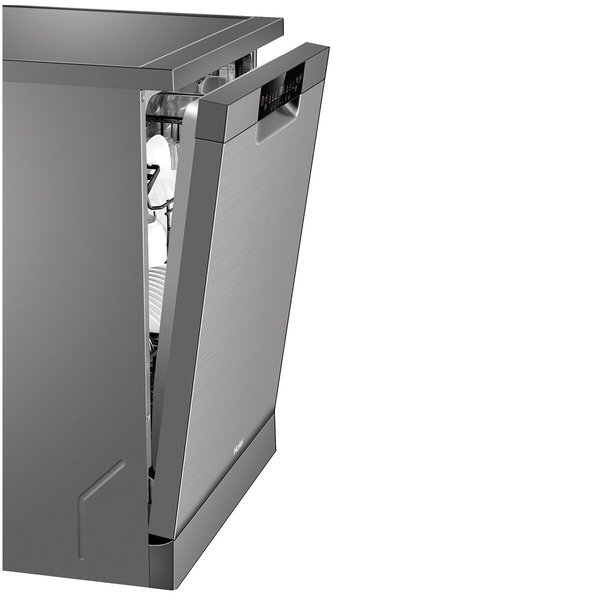 Haier 60cm Freestanding Dishwasher - 15 Place Settings - Stainless Steel / Silver - Wi-Fi Control - HDW15F2S1