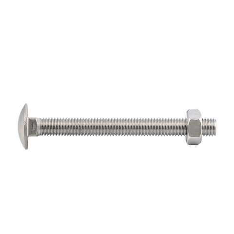 Zenith M10 x 100mm Stainless Steel 304 Cup Head Bolt and Nut