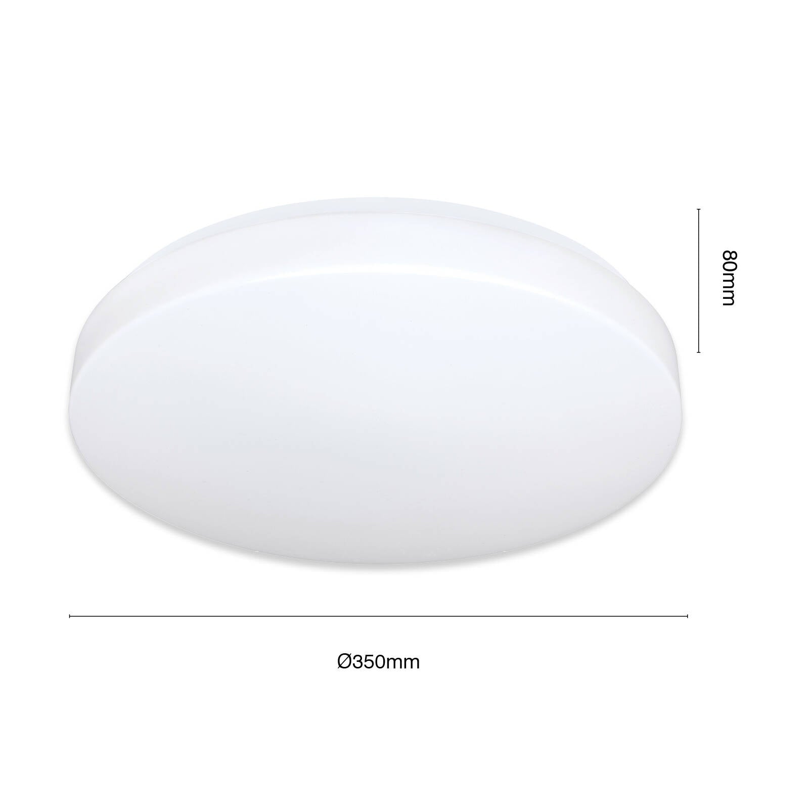 Brilliant 35cm White 18W LED Sheffield Oyster Ceiling Light 20378/05