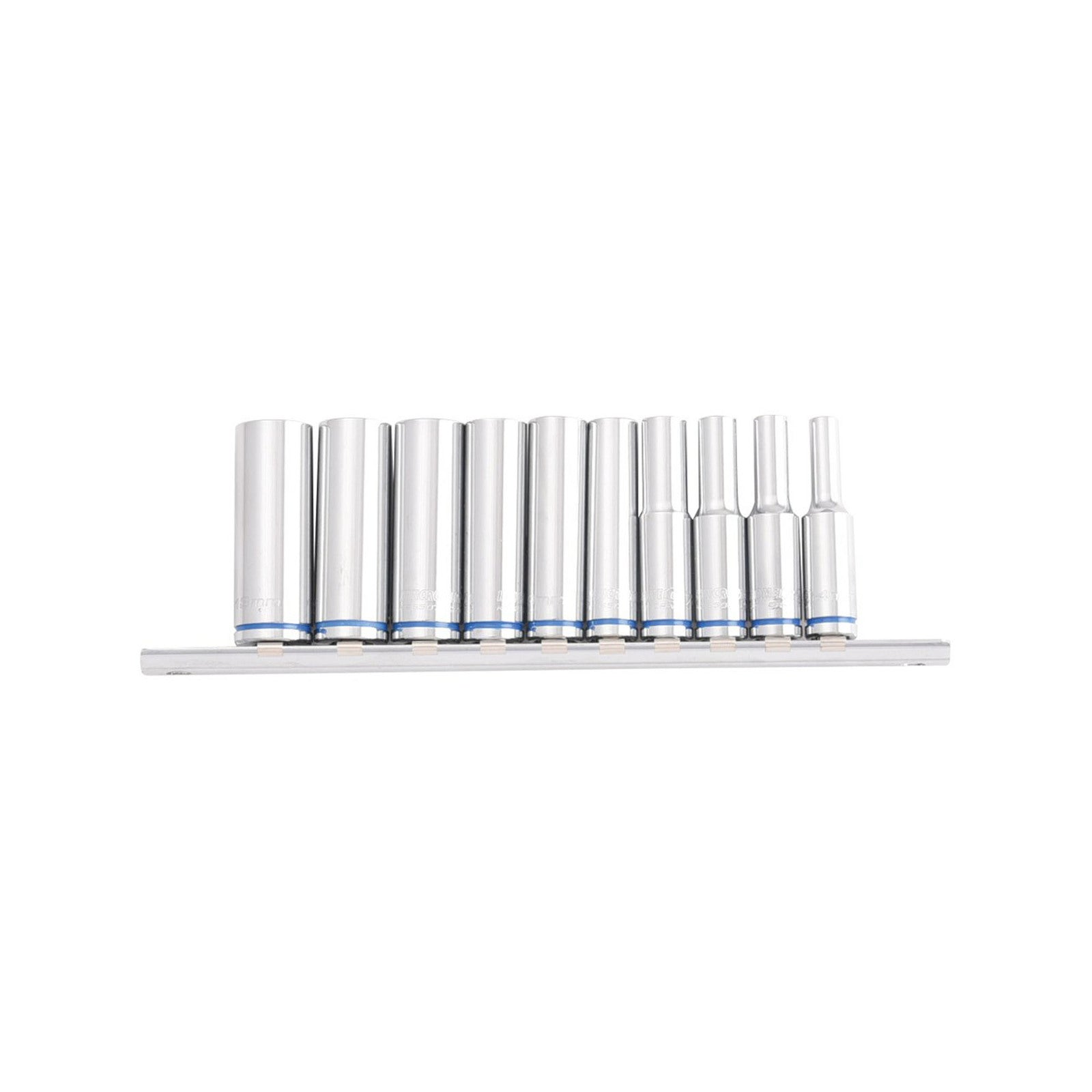 Kincrome 10 Piece 1/4" Drive Metric Deep Socket Rail Set 4-13mm Mirror Polish