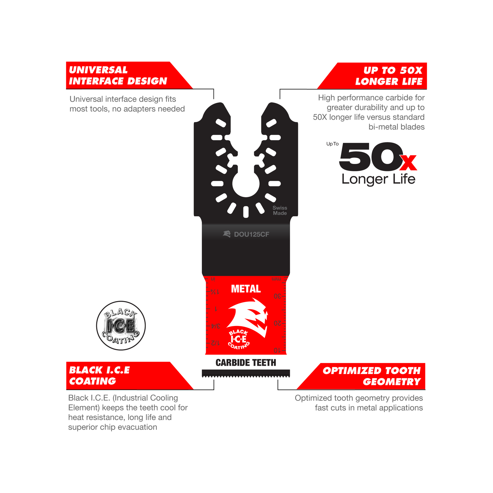 Diablo 32mm Universal Carbide Multi-Tool Blade - Metal