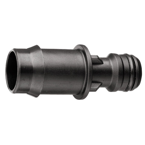 Pope 19mm Barb to Snap-On Hose Connector - Black Polypropylene Irrigation Adaptor