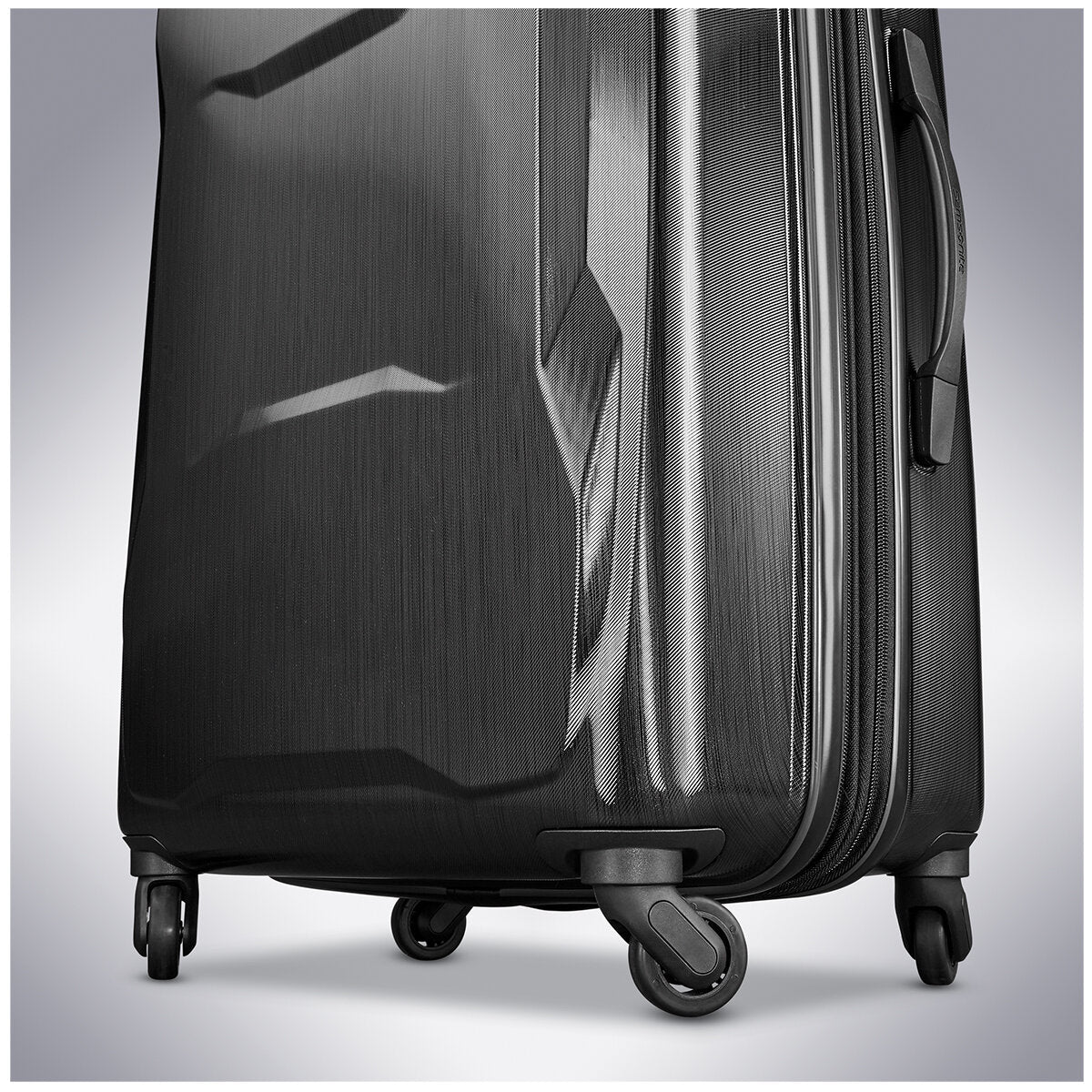 Samsonite Pivot Hub Spinner Luggage Black, 100% Polycarbonate, TSA Locks, 1.5" Expansion - SuperSaverAU - view 3