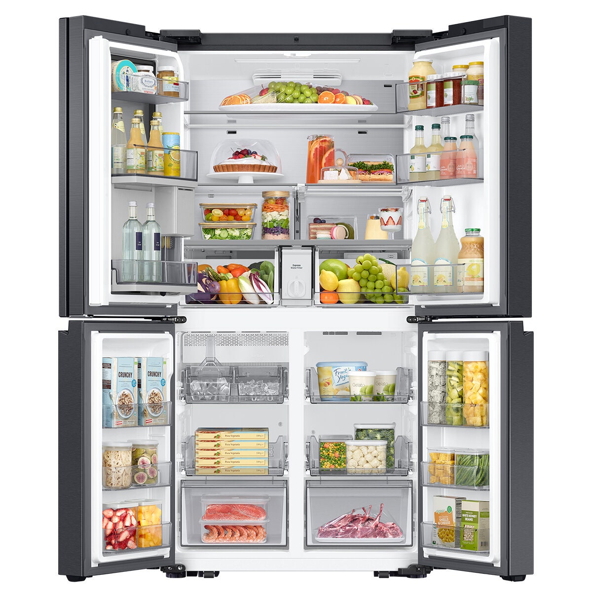 Samsung 809L AI Family Hub French Door Fridge - Matte Black, Dual Auto Ice Maker - SRF9800BFH